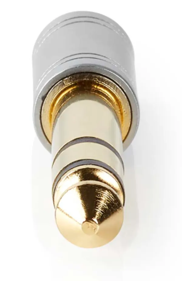 NEDIS CAGC23930ME Stereo Audio Adapter, 6.35 mm Muski, 3.5 mm Zenski, Gold Plated, Metal, Siva Slika 2