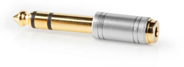 NEDIS CAGC23930ME Stereo Audio Adapter, 6.35 mm Muski, 3.5 mm Zenski, Gold Plated, Metal, Siva Slika 3