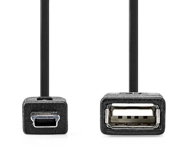 NEDIS CCGB60315BK02 USB Adapter 2.0, Mini 5-Pin muski na USB-A zenski, 480 Mbps, OTG, 0.20m, Black Slika 2