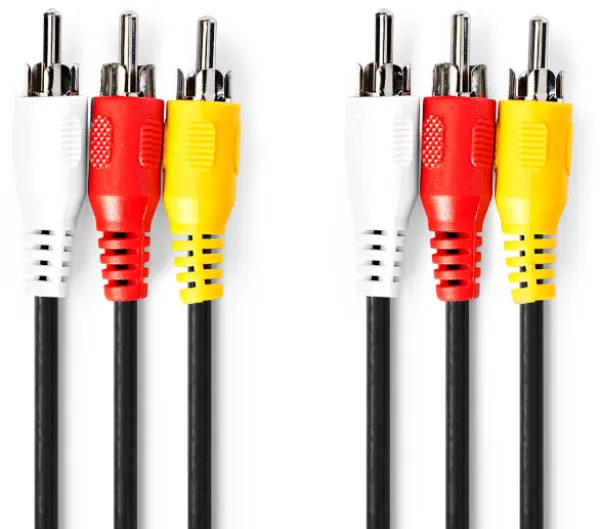 NEDIS CVGL24300BK15 3xRCA muski na 3xRCA muski, Nickel Plated, 480p, 1.50m PVC, Black Slika 3