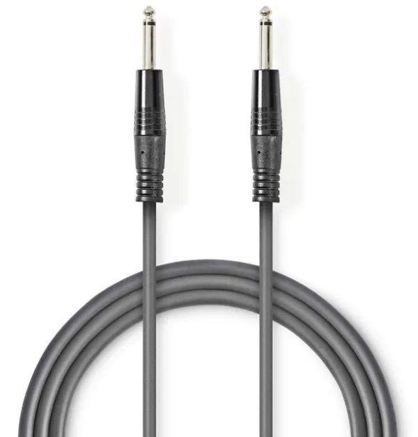 NEDIS COTH23000GY15 Mono audio kabl, 6.35 mm Muski na 6.35 mm Muski, Nickel Plated, 1.50 m, Okrugli, PVC Slika 3