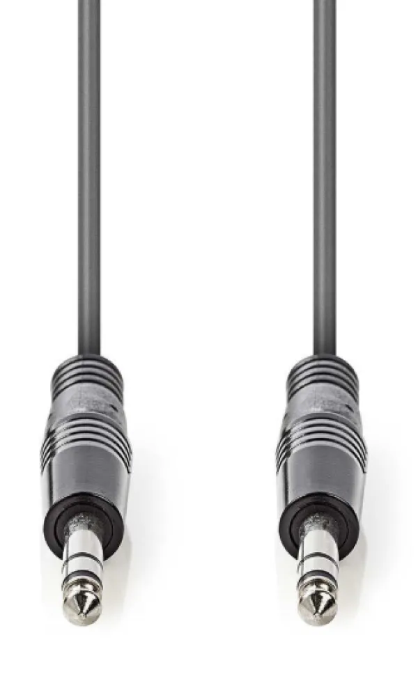 NEDIS COTH23020GY15 Stereo audio kabl, 6.35 mm Muski na 6.35 mm Muski, Nickel Plated, 1.50 m, Okrugli, PVC Slika 2
