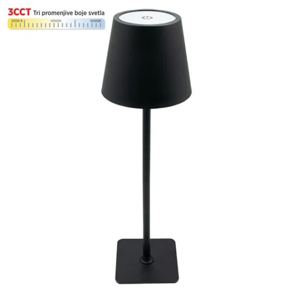 MIT.EL Stona lampa M6002-C CRNA 2W IP20 LED TOUCH dimmable + 3CCT 3000-6000K DC5V LED Slika 4