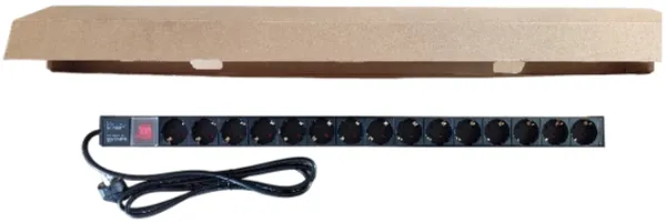 ExeLink Razvodni PDU panel za rack 19 in, sa 15 uticnih mesta, kabl 2m (aluminijum) Slika 1