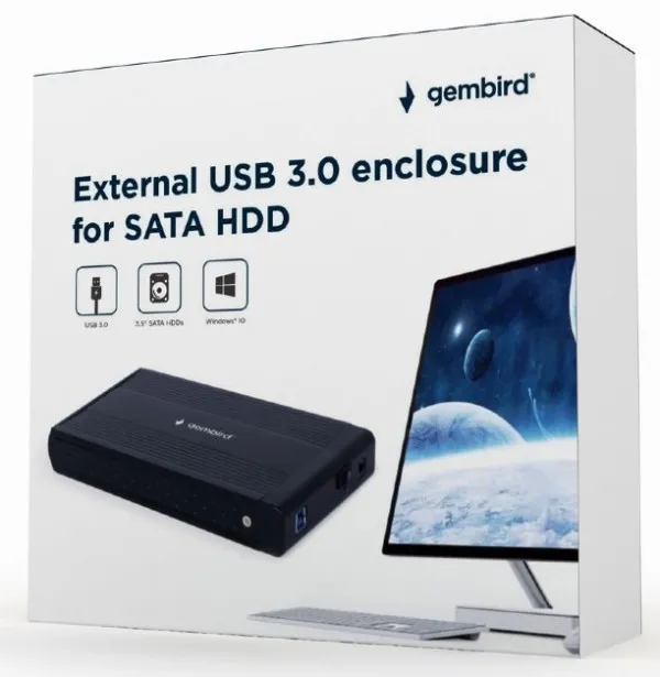 GEMBIRD HDD 3.5 * 1TB SET USB 3.0 SATA eksterno kuciste + 1TB WD10EURX WD/ EE3-U3S-3 (3999) Slika 4