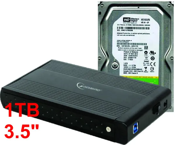 GEMBIRD HDD 3.5 * 1TB SET USB 3.0 SATA eksterno kuciste + 1TB WD10EURX WD/ EE3-U3S-3 (3999) Slika 5