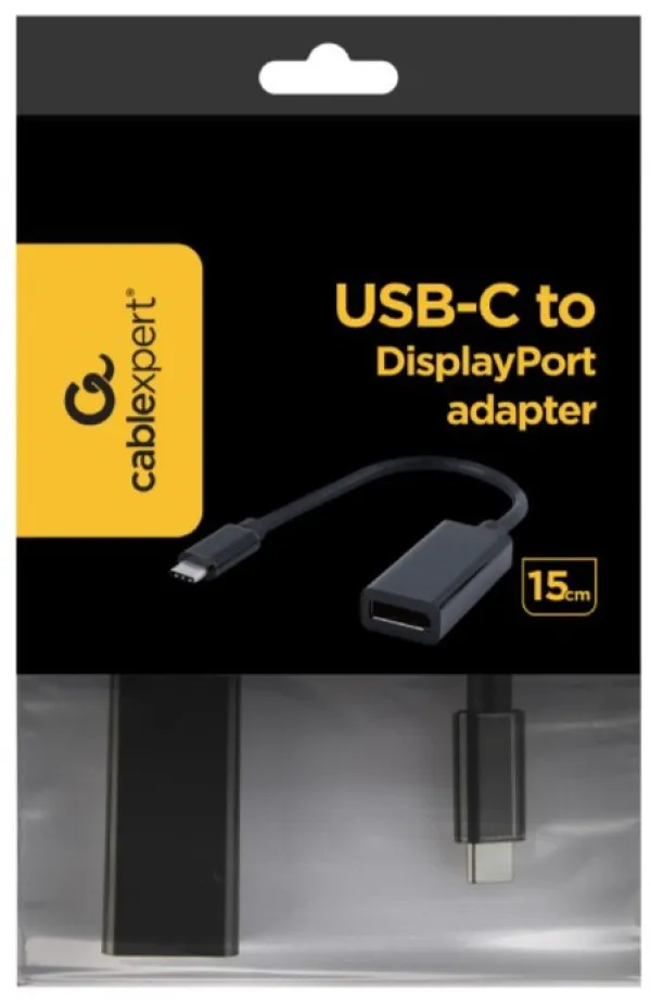 GEMBIRD A-CM-DPF-01 Gembird USB-C to DisplayPort adapter, black A Slika 1