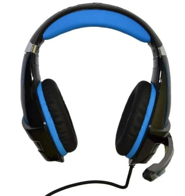 MICROLAB Microlab G6 Gejmerske slusalice sa mikrofonom, 50mm/20Ohm, color LED, 3.5mm + USB blue/black Slika 4