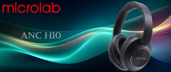 Microlab ANC H10 Bluetooth V5.3 slusalice sa mikrofonom, 500mAh, 32ohm, 40mm, USB Type-C Slika 1