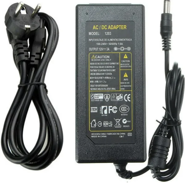 Punjac CP1205-3A 12v/3A 36W, 1m kabl sa uzemljenjem, Coper napajanje, DC 5.5x2.1mm (alt. AC48) Slika 2