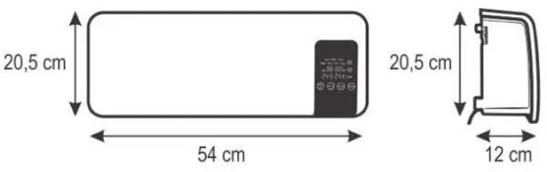 HOME FKF 59201 Nazidna grejalica sa ventilatorom, 2000W Slika 2