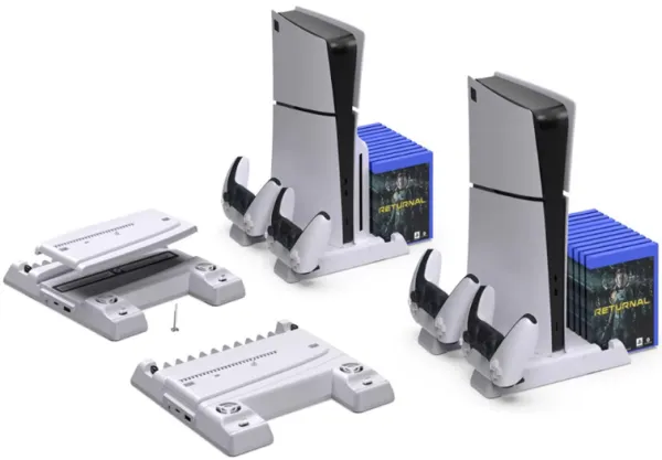 Stalak za PS5/PS5 SLIM DOBE multifunkcionalni TP5-3537B beli Slika 4