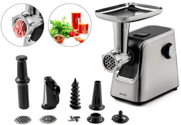 MUHLER MG1808TS Masina za mlevenje mesa i paradajza 600-1800W, INOX Slika 1