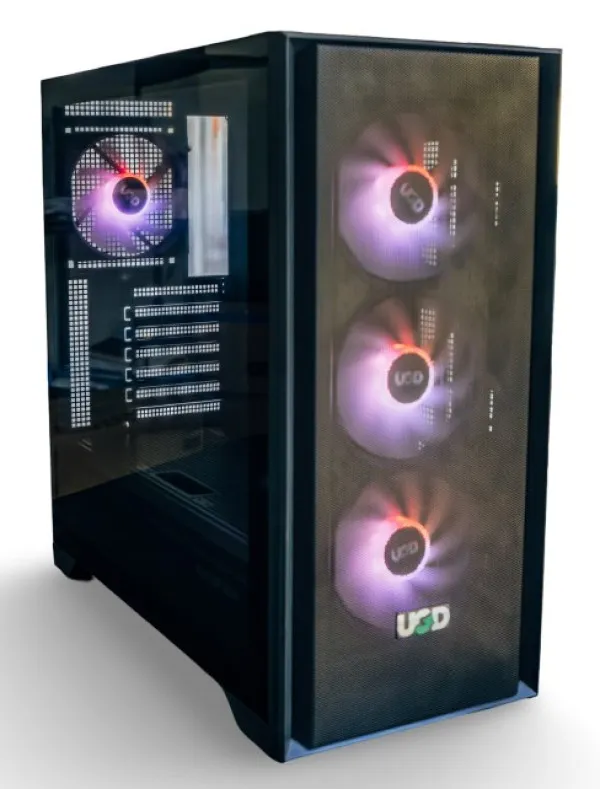 UGD Kuciste Tracer 2234 ATX, providna stranica, ugradjena 4xRGB kulera, Crno Slika 4