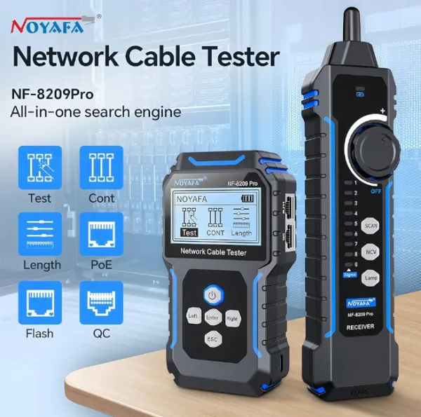 Noyafa NOYAFA NF-8209 PRO Multifunkcionalni tester mreznih kablova Slika 2