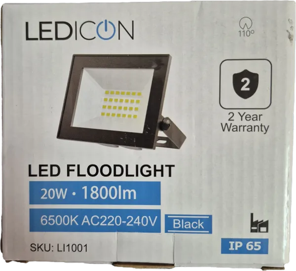 LEDICON LED REFLEKTOR 20W, 1800lm, 6500K, IP65 Slika 1