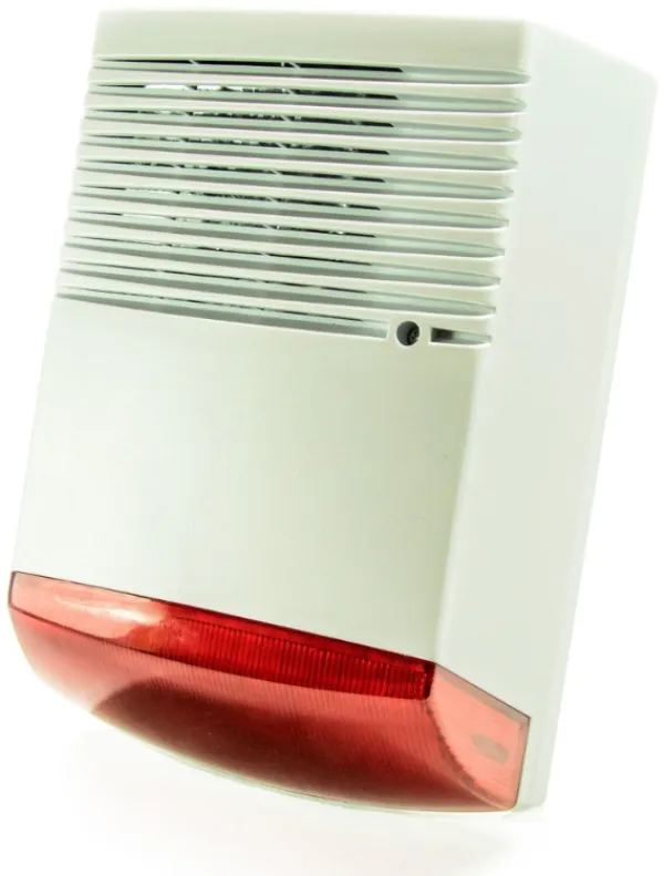 Spoljna alarmna sirena BS-1, crvena sa LED diodama, 128 dB Slika 1