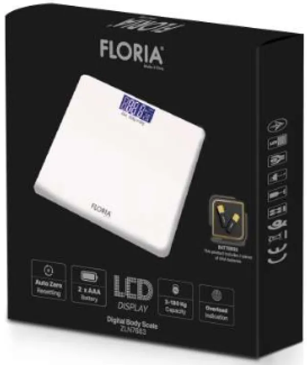 Zilan ZLN7683 Vaga staklena digitalna, do 180 kg Slika 2