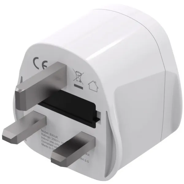 Travel adapter A-AC-UKMINTF Gembird UK suko 10A Slika 3