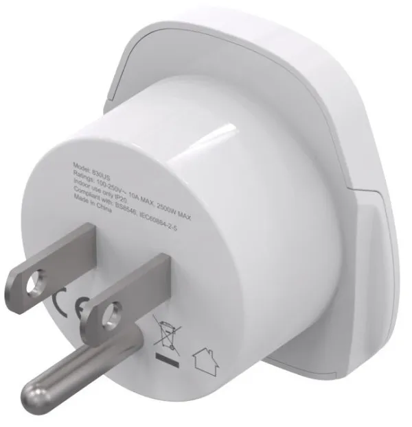 Travel adapter A-AC-USMINTF Gembird US suko 10A Slika 5