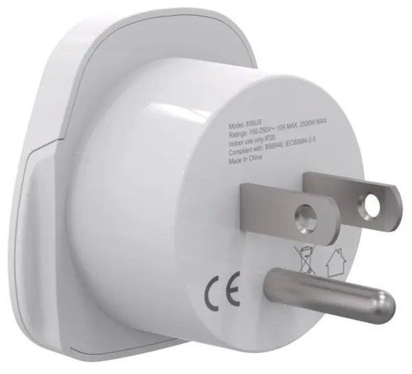 Travel adapter A-AC-USMINTF Gembird US suko 10A Slika 7