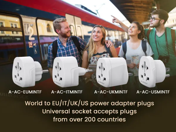 Travel adapter A-AC-USMINTF Gembird US suko 10A Slika 9