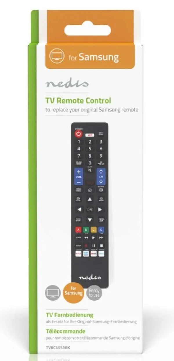 NEDIS TVRC45SABK Univerzalni daljinski upravljac za Samsung , Amazon Prime/Disney/Netflix/Youtube Slika 2