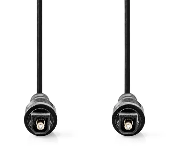 NEDIS CAGL25000BK10 Optièki audio kabl, TosLink muški na TosLink muški, 1m, okrugli, PVC, Crni Slika 2
