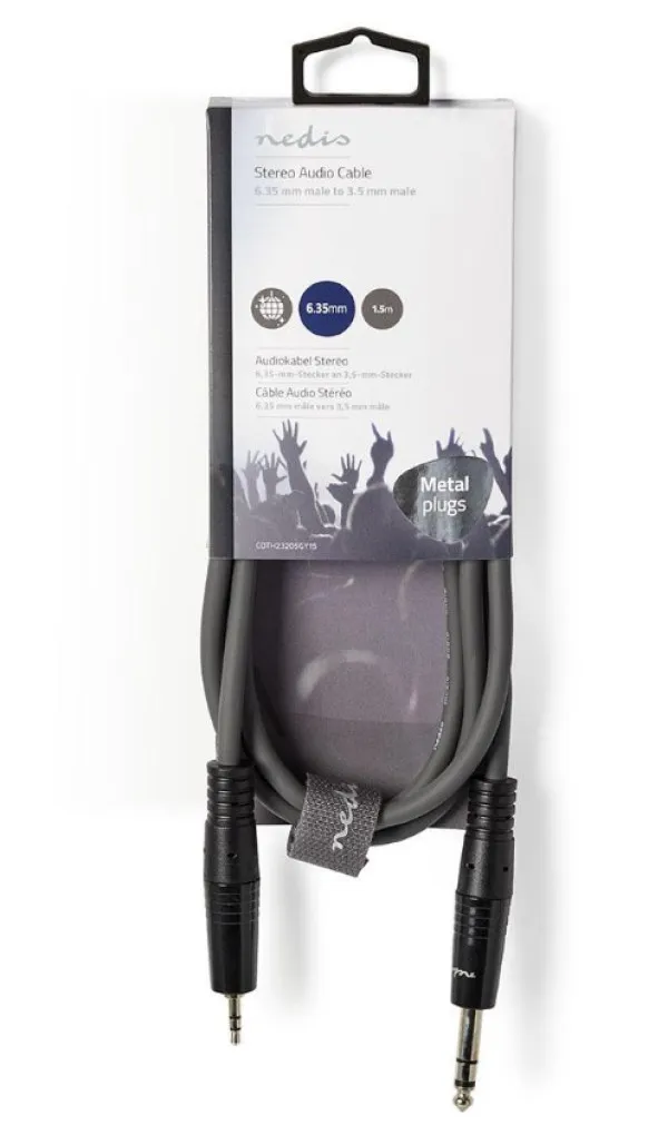 NEDIS COTH23205GY15 Stereo Audio Cable 6.35mm muski ma 3.5mm muski, 1.5m Slika 3