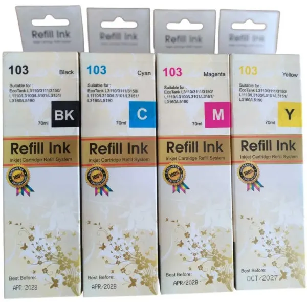 SINOCOPY INKJET EP 103/E103 Dopuna BlackSINO boja bocica sadrži 70 ml mastila za Epson EPIJ103SC Slika 4