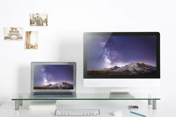 MS-TABLE-GL-01 * Gembird postolje za monitor od kaljenog stakla 1000 x 260 x 93 mm Slika 2