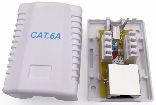 GEMBIRD NCAC-1F6A-01 kutija za povrsinsku montazu sa jednim portom CAT6A FTP Slika 2