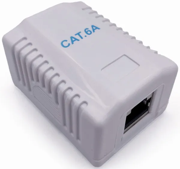 GEMBIRD NCAC-1F6A-01 kutija za povrsinsku montazu sa jednim portom CAT6A FTP Slika 1