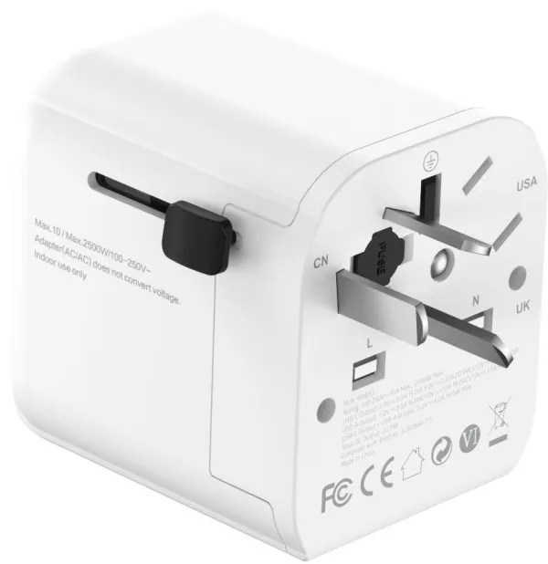 Travel adapter TPA-EU1A1C20-01-W Gembird Univerzalni, sa uzemljenjem 20W Slika 6