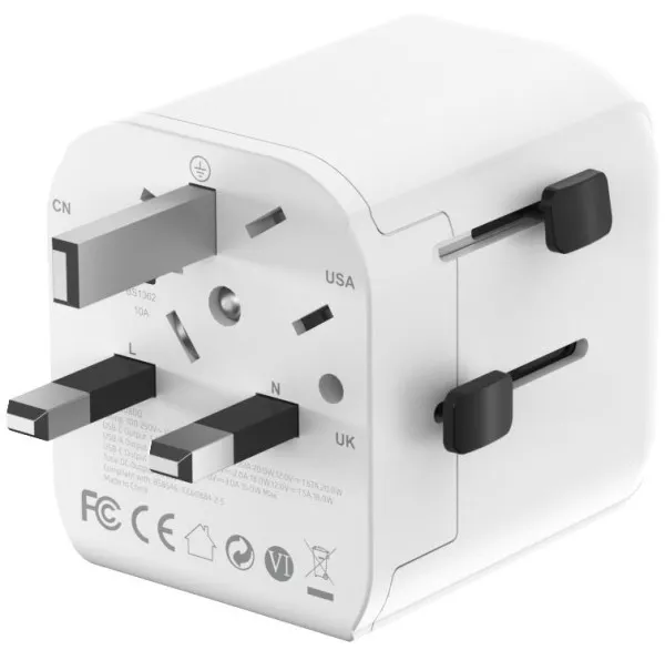 Travel adapter TPA-EU1A1C20-01-W Gembird Univerzalni, sa uzemljenjem 20W Slika 9