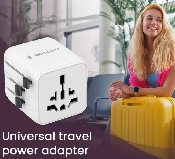 Travel adapter TPA-INT-01-W Gembird Univerzalni Slika 7