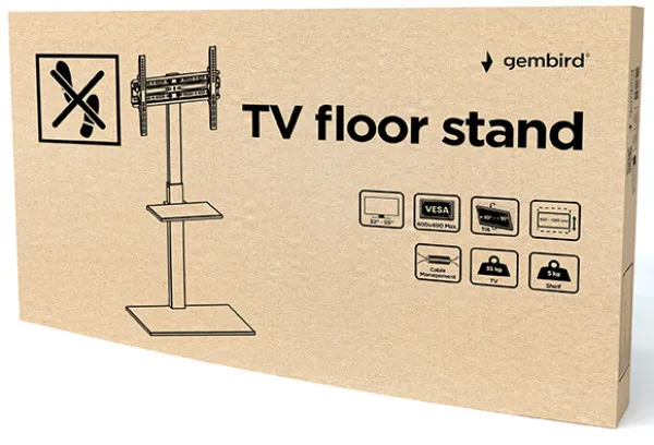 TVS-55T-02 Gembird Mobilni sto sa tockicima, tilt, 32-55, crne boje Slika 8