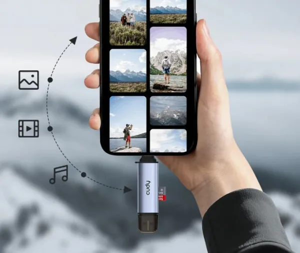 Cudy UH200 2-in-1 USB 3.0 Card Reader (alt.A-CM-COMBO9-06) Slika 8