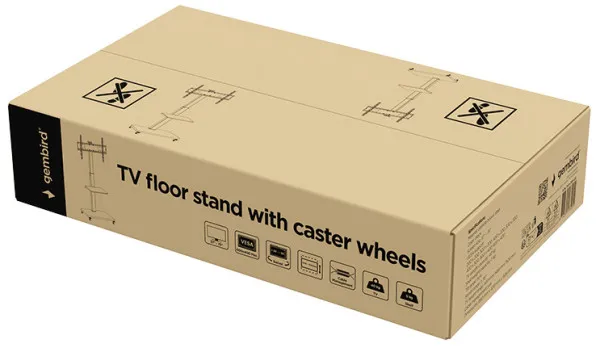 TVS-75S-02 Gembird Mobilni sto sa tockicima, 37-75, crne boje Slika 4