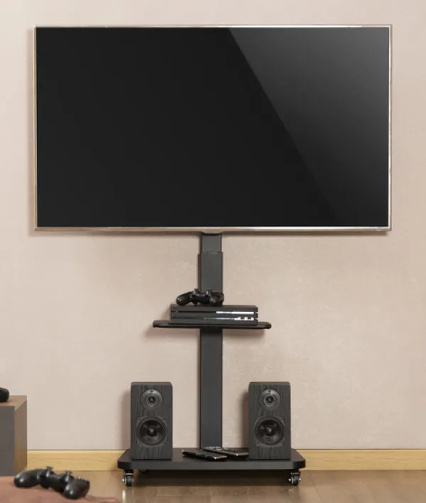 TVS-75S-02 Gembird Mobilni sto sa tockicima, 37-75, crne boje Slika 7