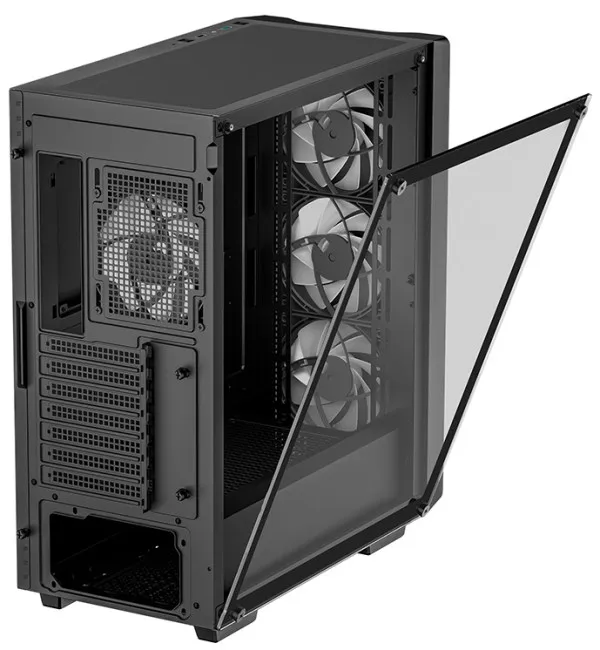 DeepCool CC560 ARGB V2 Kuciste  E-ATX, 4xARGB-120mm, Kaljena staklena strana,USB-3.0 Slika 5