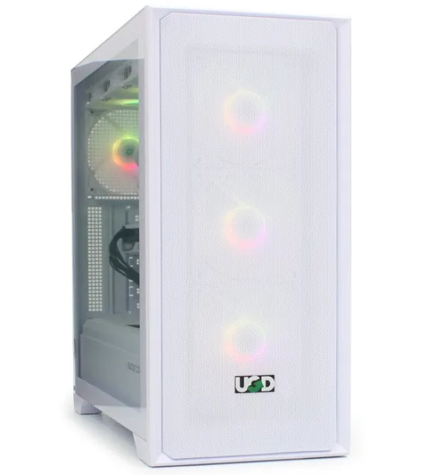 Kuciste UGD Crate Tracer 2234 providna stranica, ugradjena 4xRGB kulera, Belo Slika 3