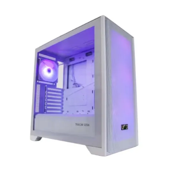 Kuciste UGD Crate Tracer 2234 providna stranica, ugradjena 4xRGB kulera, Belo Slika 8