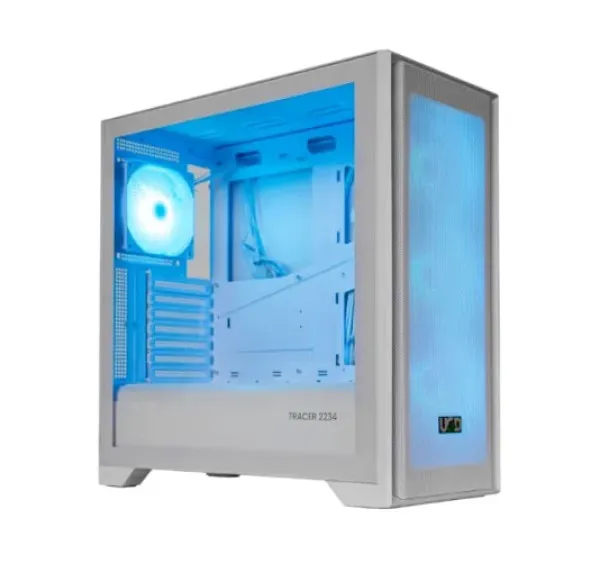 Kuciste UGD Crate Tracer 2234 providna stranica, ugradjena 4xRGB kulera, Belo Slika 7