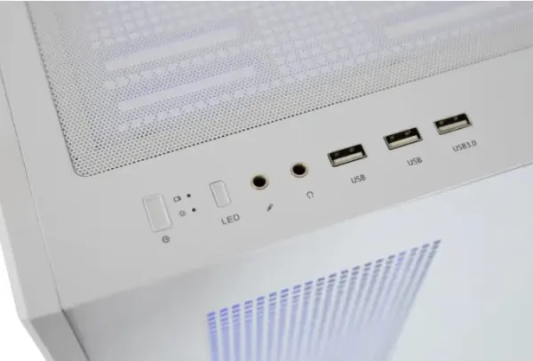 Kuciste UGD Crate Tracer 2234 providna stranica, ugradjena 4xRGB kulera, Belo Slika 5