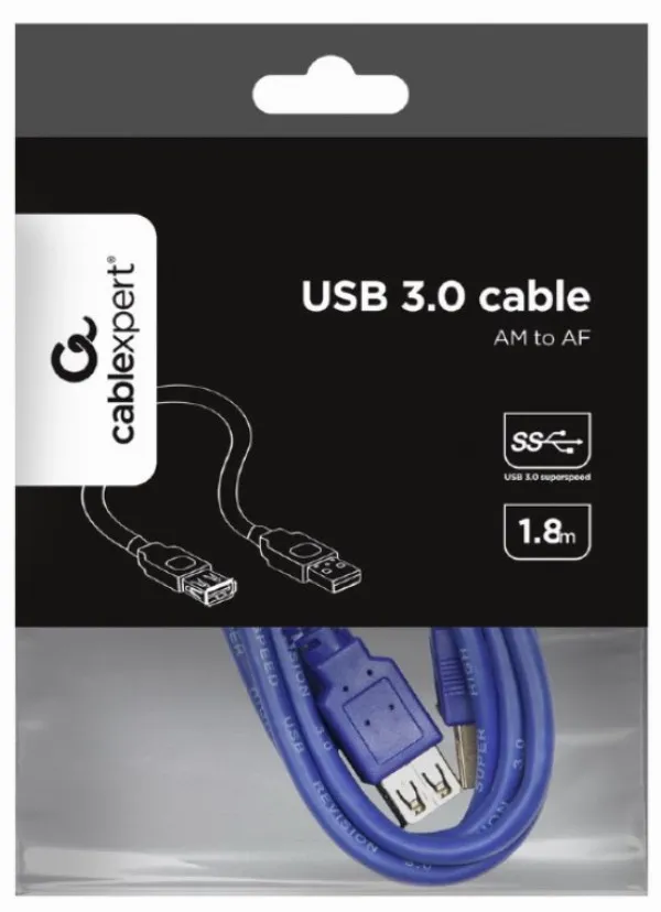 CCP-USB3-AMAF-6 Gembird USB 3.0 extension cable, 1,8m Slika 2