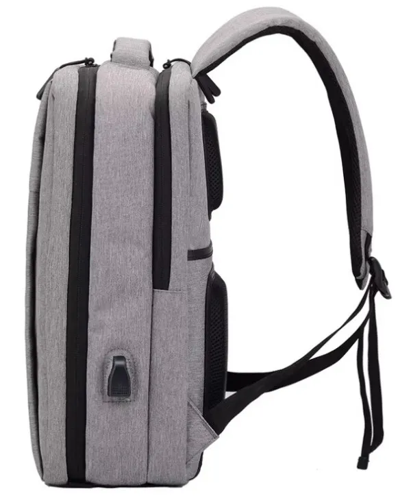 NCC-15-KLB012 Gembird Ranac poslovni Sivi za laptop 15,6inc 41x30x15cm USB konektor, 950g Slika 7