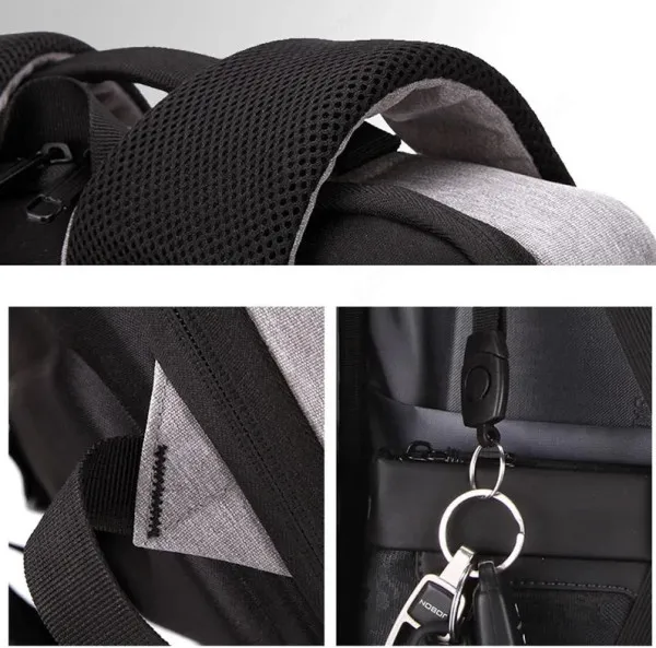 NCC-15-KLB022 Gembird Ranac za laptop 15,6inc 42x30x12cm, USB konektor, brava za zakljucavanje, 800g Slika 4