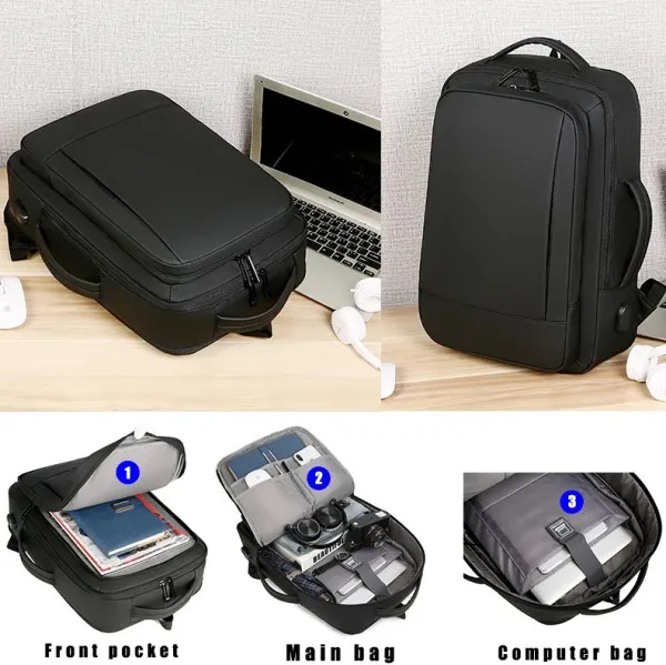 NCC-15-KLB017 Gembird Ranac za laptop 15,6/17inc 43x31x15(+5)cm USB konektor, 900g Slika 9