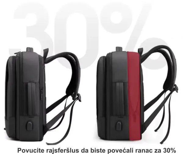 NCC-15-KLB017 Gembird Ranac za laptop 15,6/17inc 43x31x15(+5)cm USB konektor, 900g Slika 7